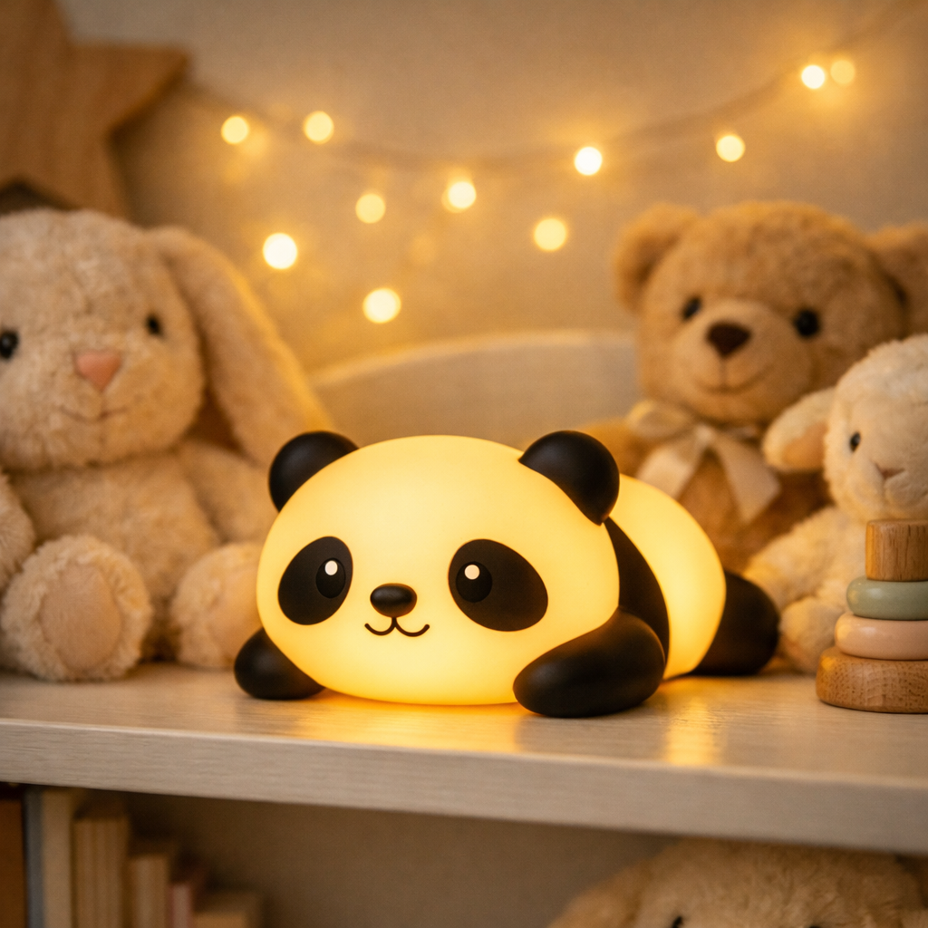Panda Night Light for Kids | Tap Control Silicone LED Lamp | USB Rechargeable | 7 Color Modes | Best Gift in Pakistan