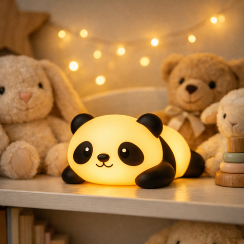 Panda Night Light for Kids | Tap Control Silicone LED Lamp | USB Rechargeable | 7 Color Modes | Best Gift in Pakistan
