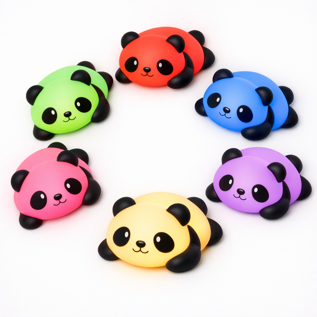 Panda Night Light for Kids | Tap Control Silicone LED Lamp | USB Rechargeable | 7 Color Modes | Best Gift in Pakistan