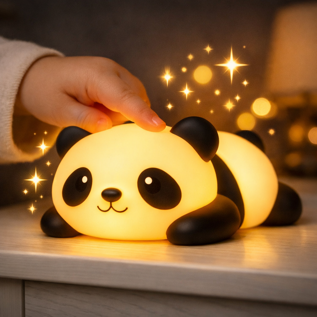 Panda Night Light for Kids | Tap Control Silicone LED Lamp | USB Rechargeable | 7 Color Modes | Best Gift in Pakistan