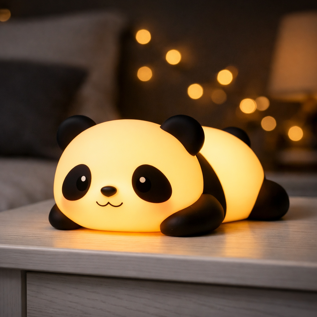 Panda Night Light for Kids | Tap Control Silicone LED Lamp | USB Rechargeable | 7 Color Modes | Best Gift in Pakistan