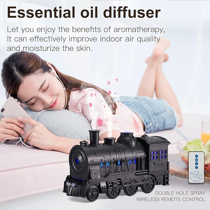 Train Humidifier – Cute Mini Desktop Steam Humidifier | Vybify.pk