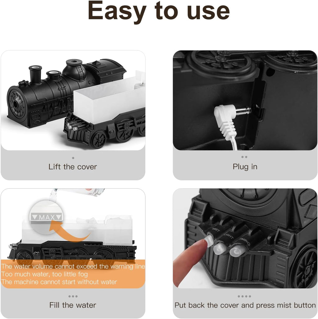 Train Humidifier – Cute Mini Desktop Steam Humidifier | Vybify.pk