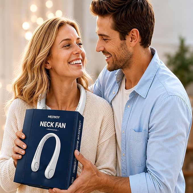 Bladeless Neck Fan – Portable Wearable Personal Fan | USB Rechargeable | 3 Speeds | 360° Hands-Free Cooling | Outdoor Travel Office Sports | Vybify.pk