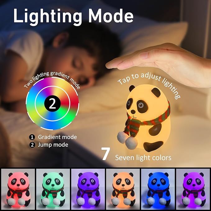 Adorable Panda Night Lamp | Soft LED Glow Bedside Light for Kids & Home Decor – vybify.pk